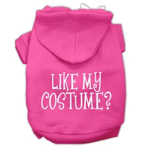 Like My Costume? Screen Print Pet Hoodies Bright Pink Size S (10)